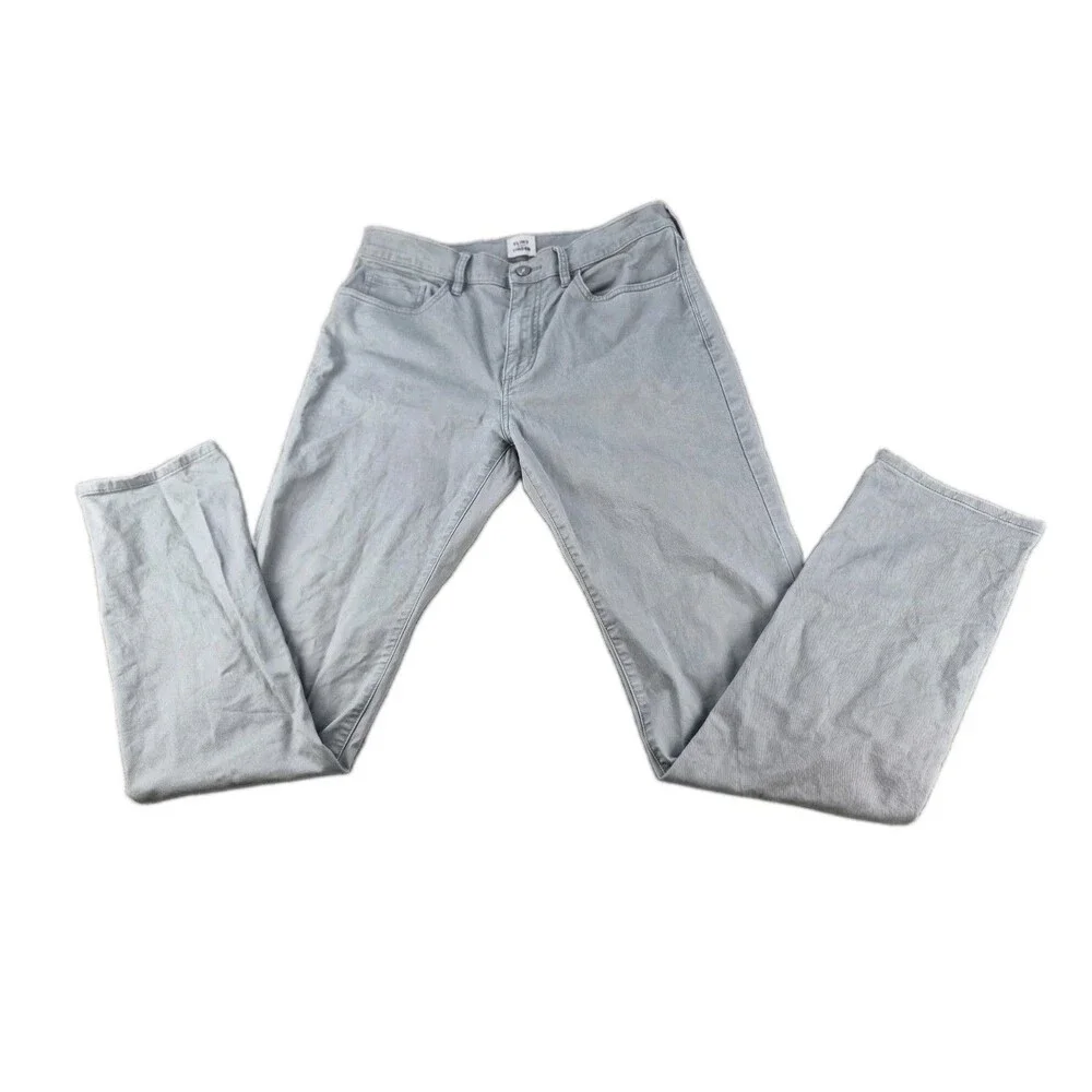 Flint & Tinder 365 Chino Pants Men Sz 32x34 Gray 5-Pocket Tapered Stretch Washed